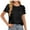 Black, variant on Sexlip Womens Swimsuit Set Ruffled Sleeve Cover Up Design Crew Neck Short Sleeve Casual Silhouette Sun Protection Fabric for Beach Wear Beige L