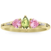 Keepsake Personalized Heart's Embrace Mother's Birthstone Ring available in 10kt Gold and 14kt Gold