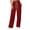 Wine Red, variant on Womens Sweatpants Daily Elastic Waist Pockets Straight Solid Color Casual Pants Loose Pockets Long Trousers Pants