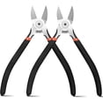 thumbnail image 1 of 2 Pcs Zip Ties Cutters Electrical Wire Cutter Precision Side Heavy Duty Flush Pliers with Longer Flush Edge Spring loaded for Crafting Cables Wires Zip Ties (5 Inch), 1 of 7