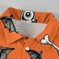 thumbnail image 7 of Domuza Button Down Shirt Men Long Sleeve Halloween Horror Novelty Print Relaxed Fit T Shirts Casual Lightweight Collared Tops for Halloween Party Saffron L, 7 of 7