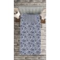 thumbnail image 3 of Ambesonne Navy Blue Quilted Bedspread Set 2 Pcs, Aquatic Animals Lines, Twin Size, Dark Blue White, 3 of 3