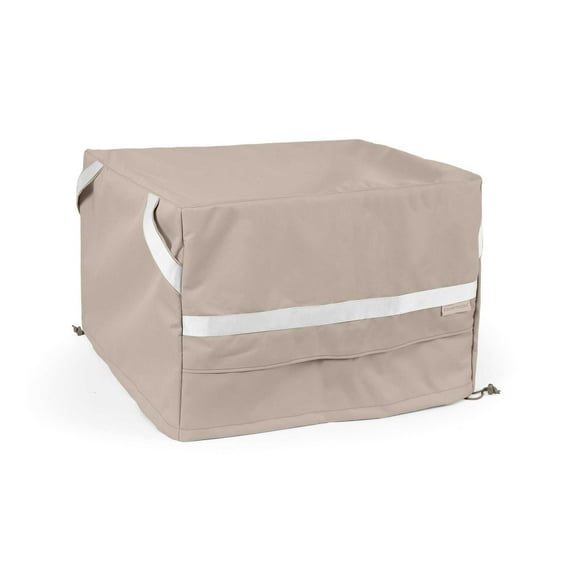 Covermates Prestige Square Fire Pit Cover – Heavy-Duty Water-Resistant Outdoor Patio Protection with 900D Polyester, Mesh Air Vents, Buckle Straps & Drawcord Hem, SQUARE 24W x 24D x 18H, Clay