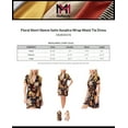 thumbnail image 2 of MixMatchy Women's Floral Short Sleeve Satin Surplice Wrap Waist Tie Dress, 2 of 4