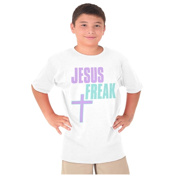 Christian Faith Jesus Freak Cross Crewneck T Shirts Boy Girl Teen Brisco Brands S