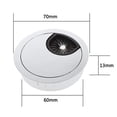 thumbnail image 4 of Unatoiry 2Pcs 60mm Computer Desk Table Grommet Cable Port Cover Hole Wire Silver 1Set, 4 of 6