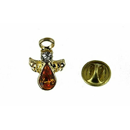 birthstone angel brooch tack lapel guardian tie crystal november