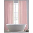 thumbnail image 5 of Pink Beige Striped Sheer Curtains 96 Inch Length 2 Panels Set, Modern Farmhouse Retro Lines Voile Window Treatment Semi Sheer Long Curtains Drapes for Bedroom/Living Room/Kitchen 52"x96"x2, 5 of 7