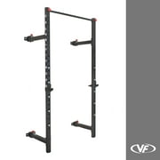 Valor Fitness Folding Squat Rack -Wall Mount Single, Bar, Workout, Pull up