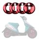 thumbnail image 2 of For DIO 50 AF54 AF55 AF24 JOG 50 Vino 5AU Motorcycle Scooter Chrome Wheel Cover 10-Inch Drum Brake Wheel Protective Cover, 2 of 5