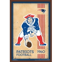 NFL New England Patriots - Retro Logo 14 Wall Poster, 22.375" x 34", Framed