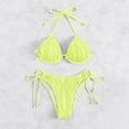 thumbnail image 6 of XIYON Bikini Sets For Women Solid Color Swimsuit Ladies Shorts Halter Two Piece Swimwears Tankinis Set Summer Beach Vacation Bathing Suits, 6 of 7