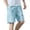 Sky Blue, variant on Sngxgn Men's Shorts Stretch with Pockets Elastic Waist Cargo Shorts(Blue,XXXXL)