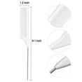 thumbnail image 2 of 3 Packs Peigne Queue de Rat Broche en Acier Queue de Rat Fibre de Carbone Résistant à la Chaleur Peignes Taquiner avec Queue de Pie en Acier Inoxydable (Blanc), 2 of 6