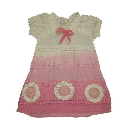 

Baby Sara Toddler & Girls Short Sleeve Dresses - Assorted Fabrics Styles Colors 32264-4 (pink dip dyed)