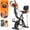 Orange, variant on Pooboo Magnetic Exercise Bike for Seniors with Arm Exerciser, Quiet Foldable Cycle for Home