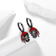 thumbnail image 2 of Fasjewly Halloween Skull Earrings,Black Skeleton Huggie Hoop Earrings Gothic Punk Earrings Cosplay Party Jewerlry Gifts for Women Men, 2 of 7