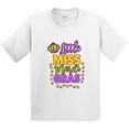 thumbnail image 3 of Inktastic Little Miss Mardi Gras with Crown and Dots Youth T-Shirt, 3 of 5