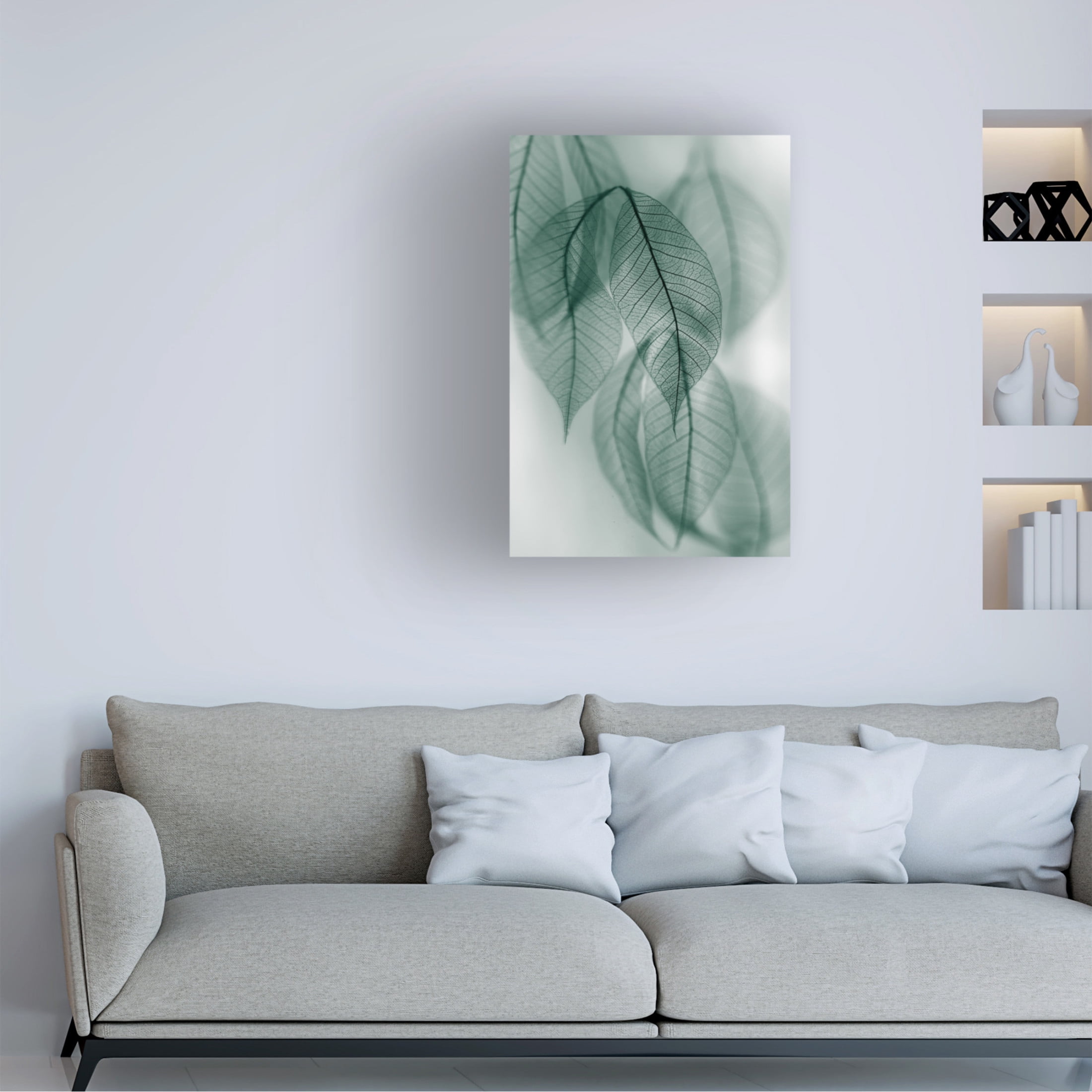 Canvas Wall Art - Shihya Kowatari 'Leaf' Wall Art for Living Room, Bedroom, or Office Décor by Trademark Fine Art - 22 x 32 Inches
