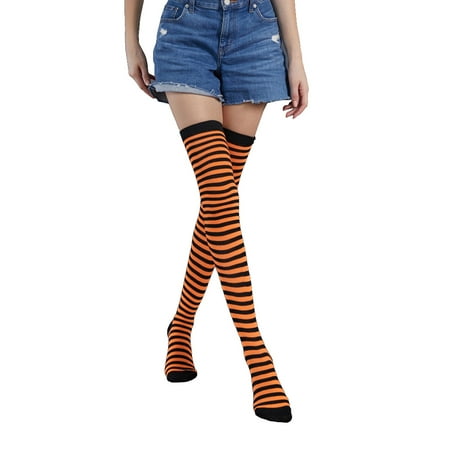 

FANCY Thigh High Socks Over the Knee Socks Striped Knee High Socks for Women Teen Girls
