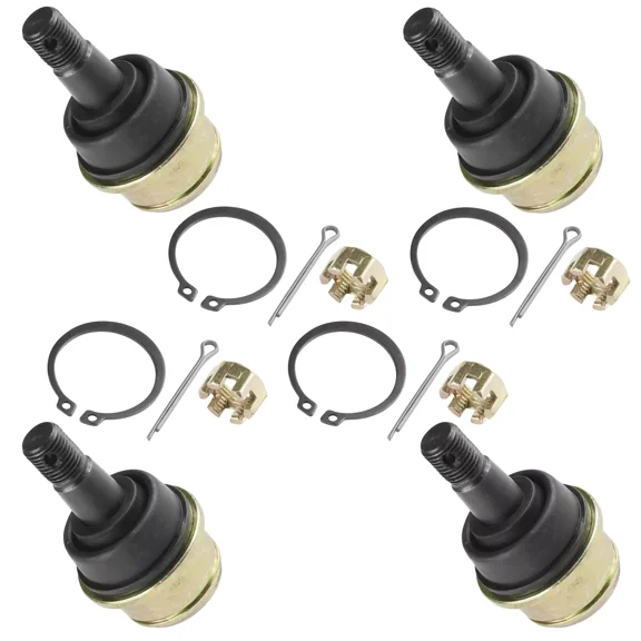 4-Piece Front Upper & Lower Knuckle Ball Joint Set Compatible with Honda TRX300FW Fourtrax 300 4X4 ATV 1988-2000 Models