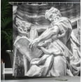 thumbnail image 4 of Ambesonne Italy Shower Curtain, St. Matthew, 69"Wx75"L, Pale Grey, 4 of 5
