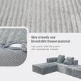 thumbnail image 4 of Leumius 118" Modular Sectional Sofa,Cloud L-Shape Sofa Couch with Deep Seat,Modern Modular Sectional Couch with Left Facing Chaise,Upholstered Boneless Couches for Living Room Bedroom,Light Gray, 4 of 11