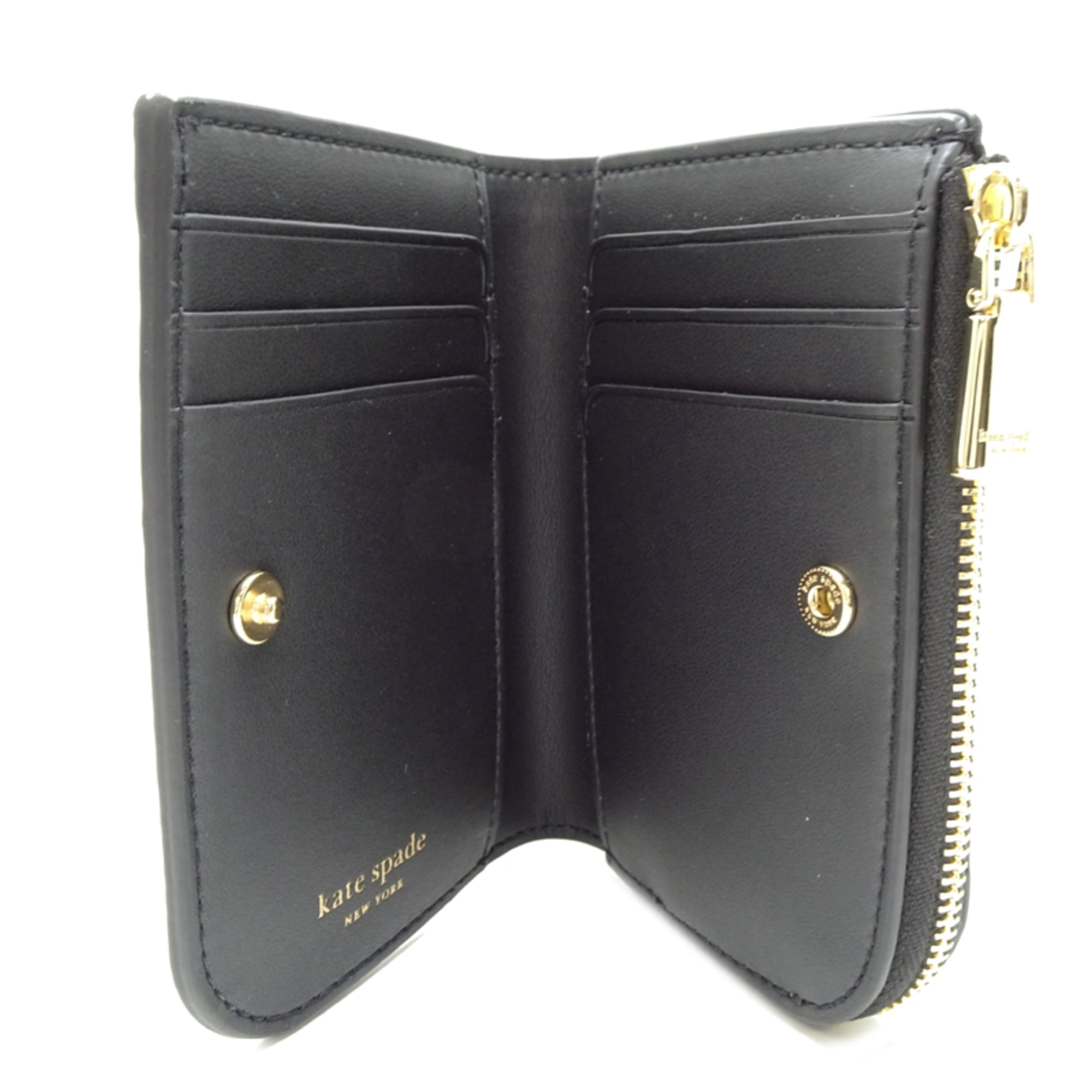 Pre-Owned Kate Spade Devin Small Compact Wallet, Women's Bifold Wallet KM372, Black... (Good)