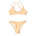 thumbnail image 4 of Ragstock Orange Gingham Lace Trim Bikini Top, 4 of 4