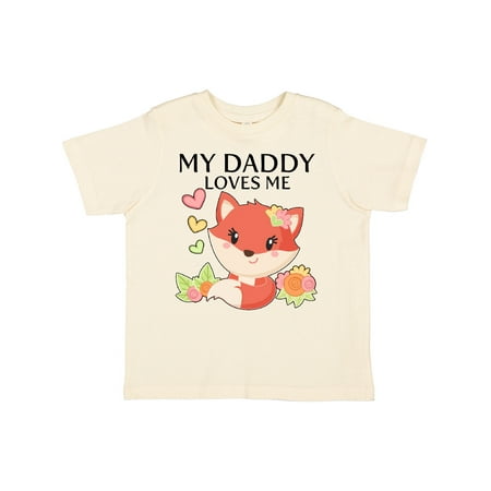 

Inktastic My Daddy Loves Me- Little Fox Gift Toddler Boy or Toddler Girl T-Shirt