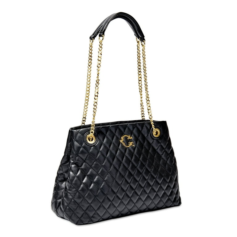 Chanel Beige and Black Quilted Tote Bag