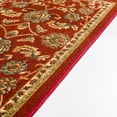 thumbnail image 3 of Well Woven Non-Skid/Slip Rubber Back Antibacterial 20" x 31" Door Mat Rug Timeless Oriental Red Traditional Classic Sarouk Thin Low Pile Machine Washable Indoor Outdoor Kitchen Hallway Entry, 3 of 4