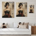 thumbnail image 4 of Designart "Stylish Timeless Glamour Portrait III" Fashion Print on Natural Pine Wood, 4 of 5