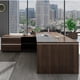 thumbnail image 3 of Bookshelf L Shaped Office Desk Storage Drawers Drawers Executive Computer Desks European European Mesa Escritorio Furnitures My Lux Decor Round, 3 of 6
