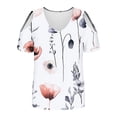 thumbnail image 4 of Soki Women's Off Shoulder Tee Clearance Blouses Short Sleeved V-Neck Fashionable Tops, 4 of 6