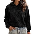 thumbnail image 2 of Leopard Print Sweatshirt For Women Long Sleeve Casual Hoodie Soft Versatile Trendy Pullover Fall Outfits For Women, 2 of 5
