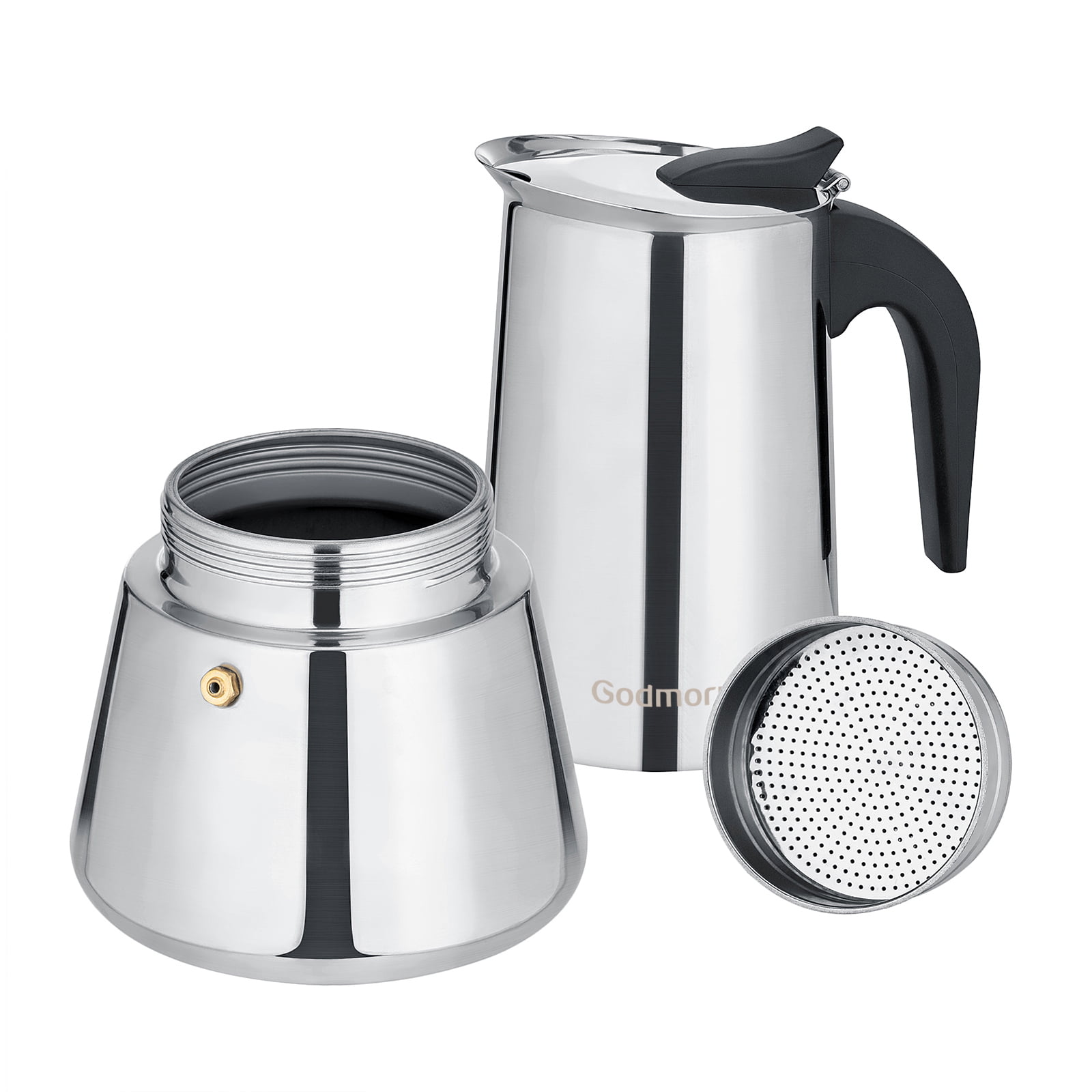 GoodCook Koffe 12-Cup Aluminum Stovetop Moka Pot Espresso Maker, Silver
