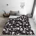 thumbnail image 5 of Honeii Skeleton Print Fleece Blanket - Throw Blanket for Bed, Sofa, Couch, Camping, and Travel , Microplush Ultra Soft Warm Blanket-60"x50", 5 of 7