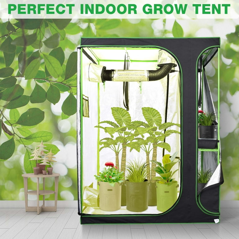 Bilot Grow Tent Room Kit 20 inchx20 inchx48 inch Indoor Plants Growing Reflective Mylar Dark Room Non Toxic Hut + Growing System Accessories (20