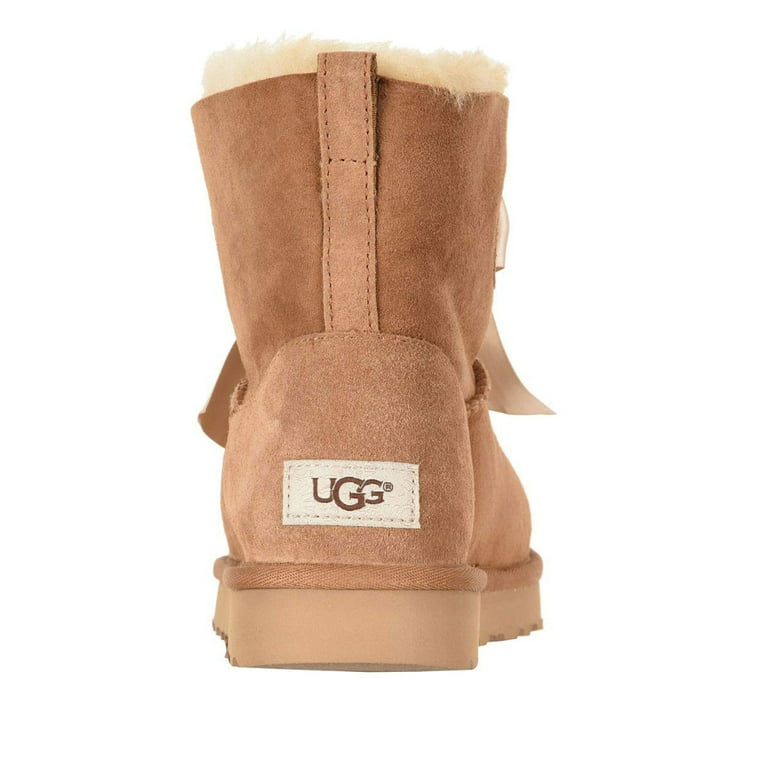UGG Classic Mini Black Leather Twinface Boots