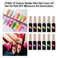 thumbnail image 4 of Kit de gel fluorescent para uñas JTING, 12 botellas de 12ml en diseño cuadrado negro, ideal para arte de uñas DIY y efecto de hilo brillante., 4 of 6