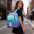 thumbnail image 6 of Pzuqiu Gradient Mermaid Scales Girls Backpack Ultra-Soft Breathable School Bookbag 17 Inch Lightweight Casual Shoulder Bag with Multi Pockets for 8-12 Years Old Laptop Daypack, 6 of 7