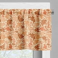 thumbnail image 5 of Ambesonne Vintage Autumn Valance & Curtain, Peachy Curved Leaves, 55"x24", Salmon Rust and Cream, 5 of 7