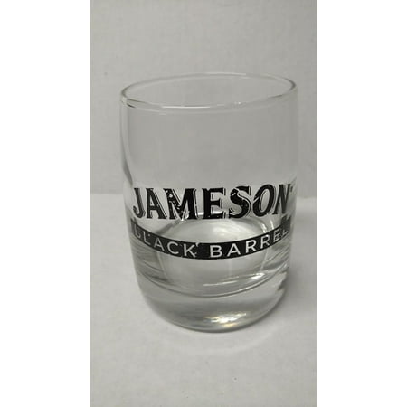 Jameson Irish Whiskey Black Barrel Rocks Glass, 1 Premium Rare Jameson Caskmates Rocks Glass By John Jameson and Sons (Best Way To Drink Jameson Whiskey)