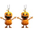 thumbnail image 1 of 2Pcs Halloween Pumpkin Car Keychain Vibrant Home Decoration Creative Wide Application Multifunctional Car Pendants, 1 of 10