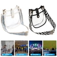 thumbnail image 1 of Paokuoon Sac à Bandoulière Transparent avec Sangle Réglable Grande Capacité Imperméable Approuvé pour Stade Petit Sac à Main Transparent Robuste, 1 of 8