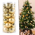 thumbnail image 3 of Adornos de Bolas de Navidad BLESIY 24 Uds Oro, 3 of 7