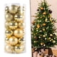 thumbnail image 3 of 24 bolas navideñas colgantes para bodas, fiestas y Año Nuevo. Oro, 3 of 7