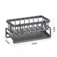 thumbnail image 5 of Soporte para esponjas para fregadero de cocina, organizador de fregadero de acero inoxidable plateado con soporte alto para cepillo, organizador de platos inoxidable, 5 of 6