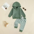 thumbnail image 2 of Zshosam Toddler Boy Outfits Fall Toddler Boy Clothes Infant Baby Boy Outfits Hoodie Jeans Pants Set Fall Winter Clothing Size 3T 4T,(Green 3-4 Years), 2 of 5